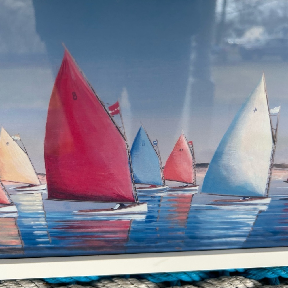 Colorful Sailboat Art Print 
“Flying Color” by Sally Caldwell Fischer - Picture 2 of 7